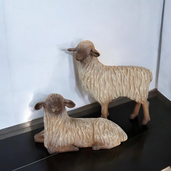 Willow Tree Sheltering Animals for The Holy Family, two sheep one donkey - Picture 8 of 15